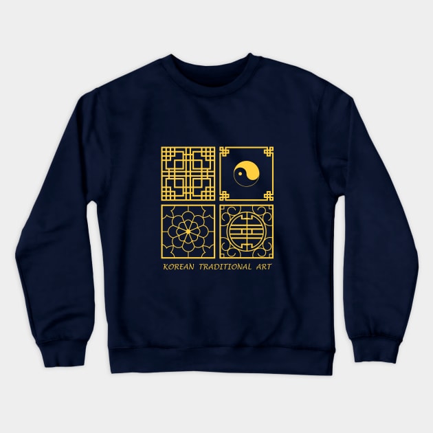 Korean Traditional Art 1 Crewneck Sweatshirt by OrdiluxStuff